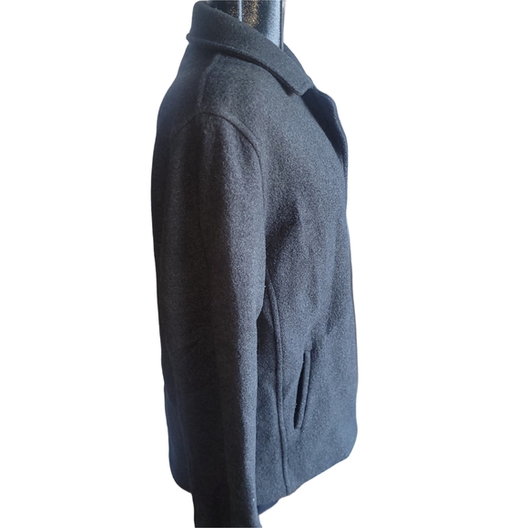 Deane & White Button-Up Wool Coat In Dark Gray M - Picture 3 of 6